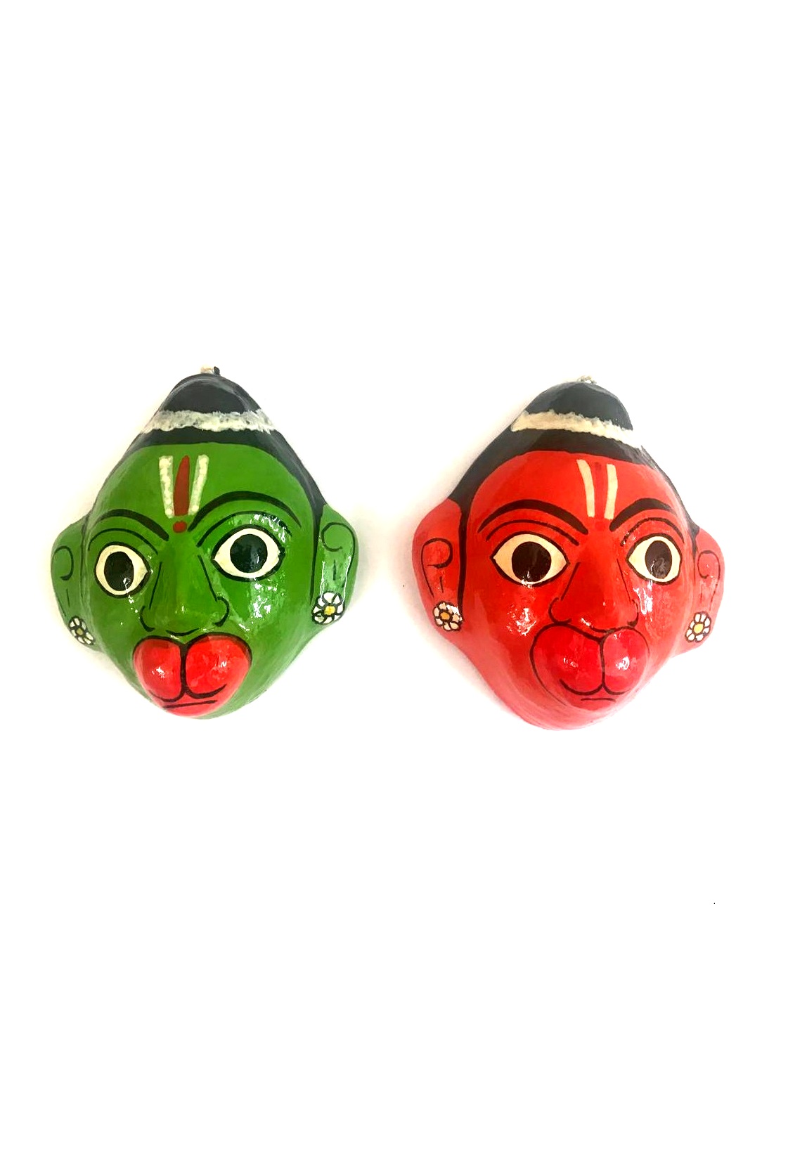 Hanuman Cheriyal Masks Pair